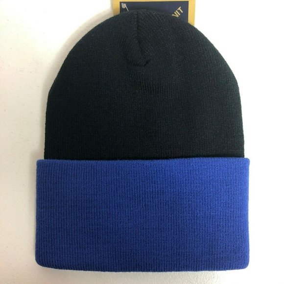 Vintage New York Buffalo Bills Embroidered Beanie Knit Hat NFL Football Black - Picture 3 of 10